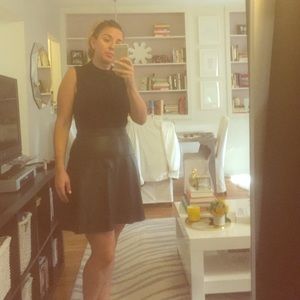 Kate Spade Saturday Cotton/Leather Combo Dress.