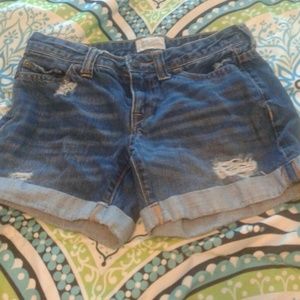 Destressed shorts