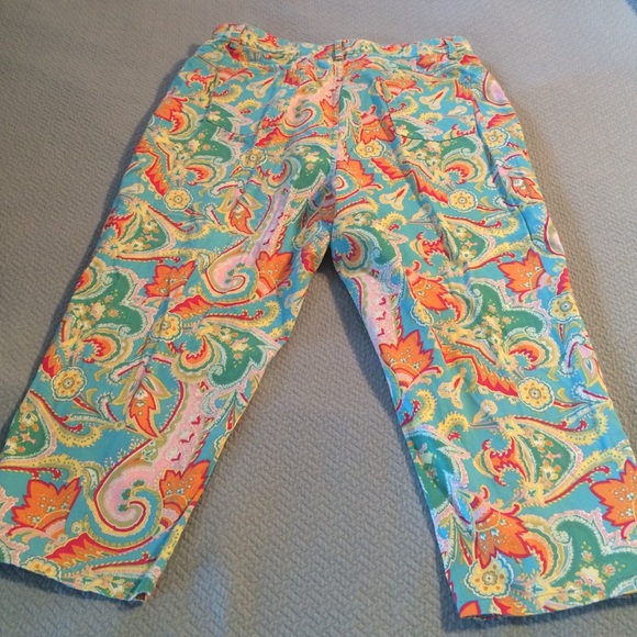 Ralph Lauren Paisley & Floral Capri Pants large