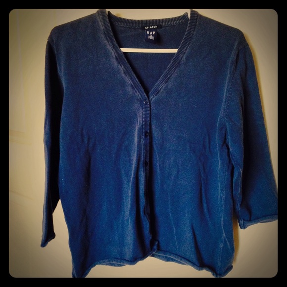Cotton cardigan with roll sleeves