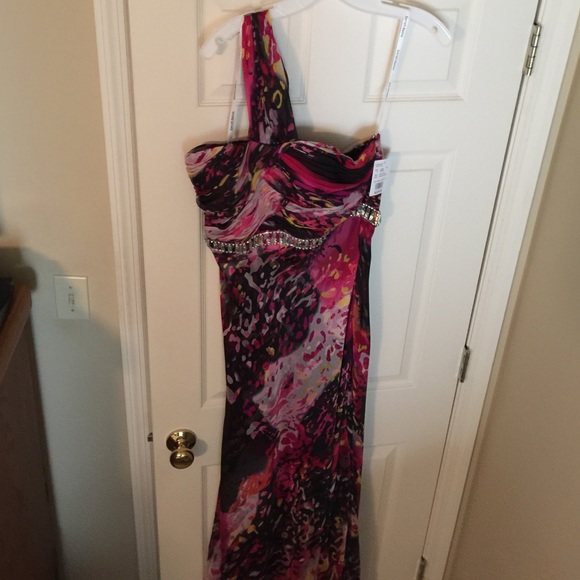 David's Bridal Flowy Prom Dress