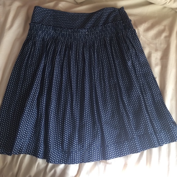 Navy skirt with white polka dots size m