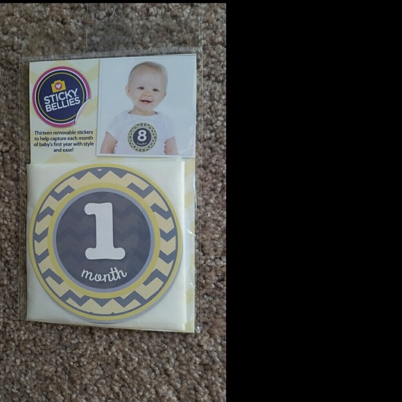 Sticky bellies baby boy month stickers