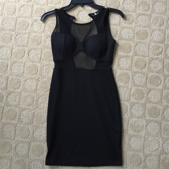 Black sheer dress
