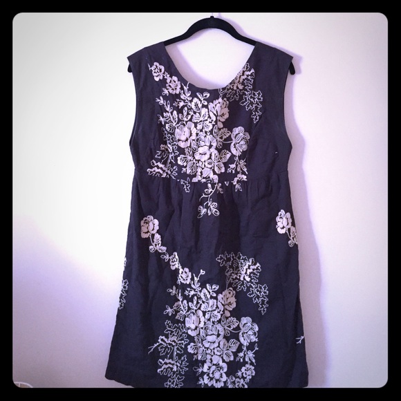 J. Crew embroidered empire waist dress