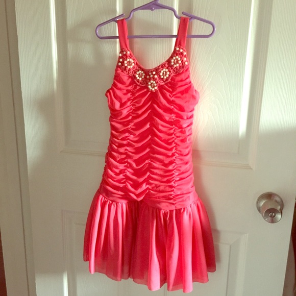 Coral Girls Dress