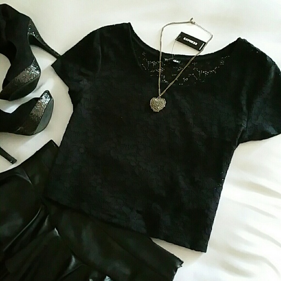 Express lace crop top