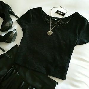 Express lace crop top