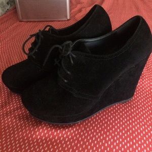 Black high heel booties