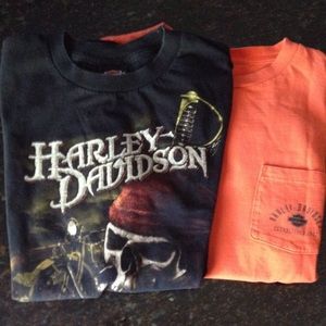 Two Men's XL Harley-Davidson Tee Skirts