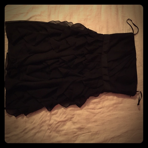 Strapless Black White House Black Market Dress!