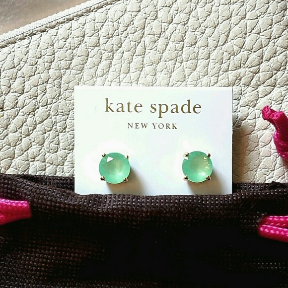 kate spade Jewelry - Last Pair! Kate Spade Gumdrop Studs Mint Green