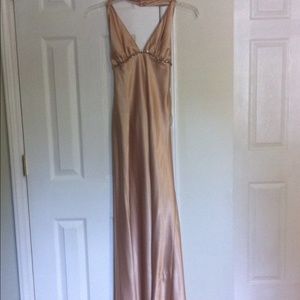 Golden formal dress with sequin bodice