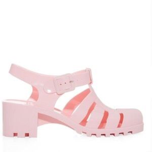 Bb pink jelly shoes