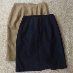 Wool pencil skirts