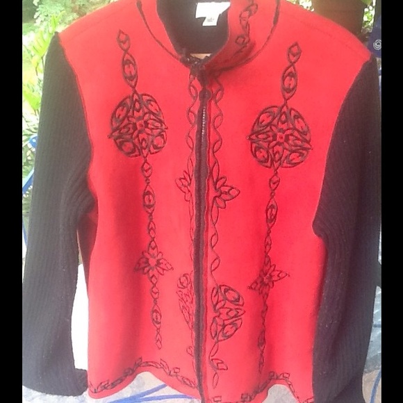 Stunning Coldwater Creek embroidered zip up - Picture 1 of 4