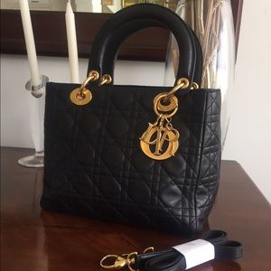 Authentic medium sized Lady Dior Bag