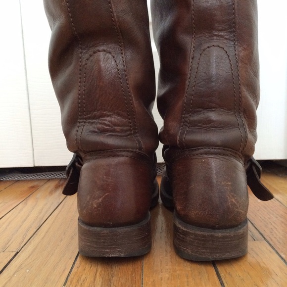 Frye Veronica Slouch Boots in Dark Brown - Picture 3 of 4