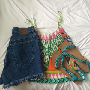 Turquoise sandals