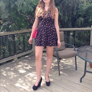 Black and Pink Floral Dress