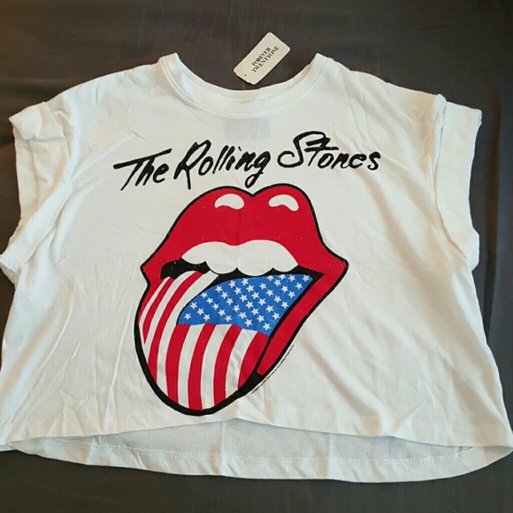 rolling stones crop top forever 21