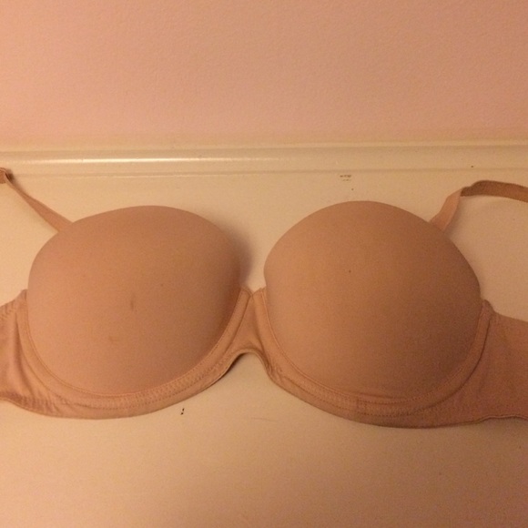 Nude Victoria's Secret PINK strapless bra