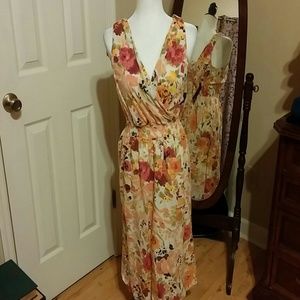 Fall colored tea length dress