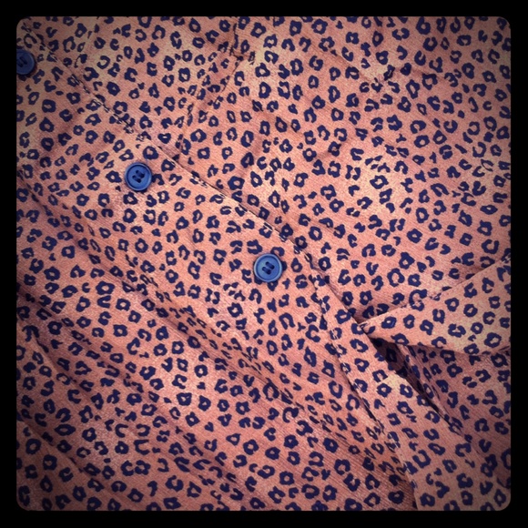 Animal Print Button Up Short Sleeve Shirt