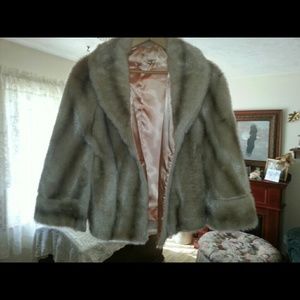 Faux fur cape