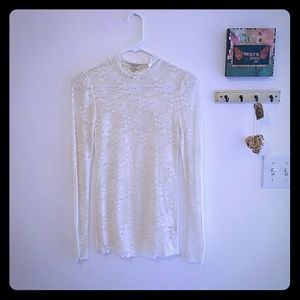 FREE PEOPLE Ivory Lace top XS