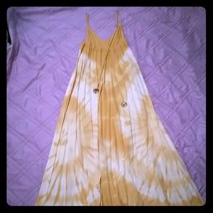Yellow Tie Dye Maxi Dress