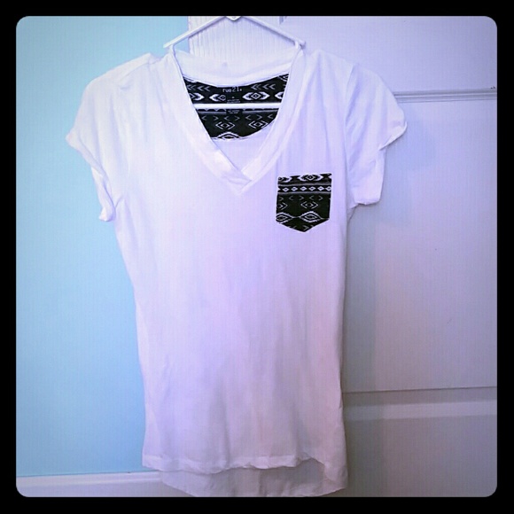 White V-neck Top