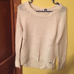 Roxy cream sweater with silver details