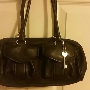 Black fossil purse