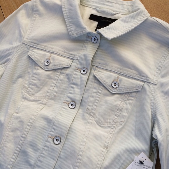 CALVIN KLEIN Pinstripe Cotton Jacket - Picture 3 of 3