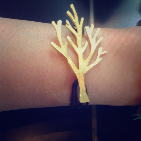 tree branches shape fashion leather bracelet