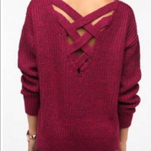 UO Sparkle & Fade cross back sweater