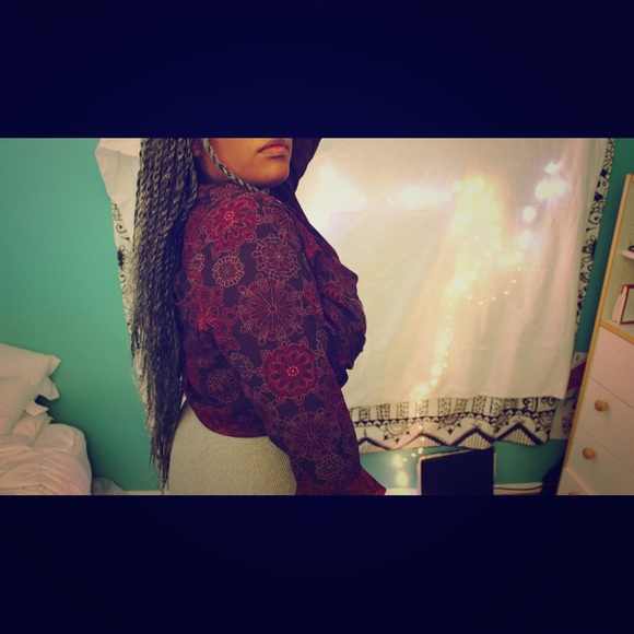 Vintage Paisley Floral Button Up