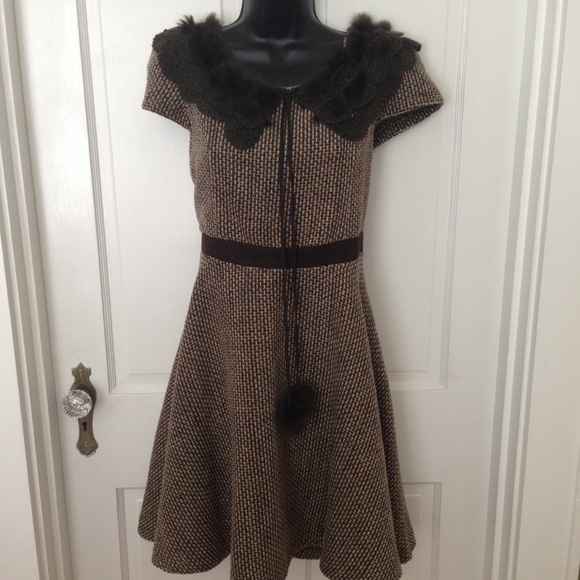 NWT Altar'd State brown tweed dress