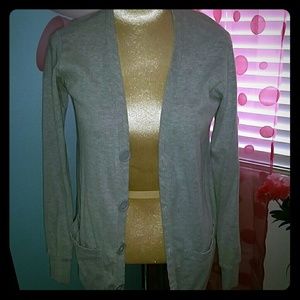American Apparel Cardigan Sweater in Grey