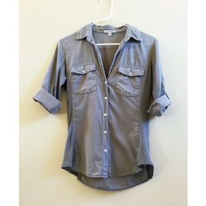 James Perse soft stretch button down shirt