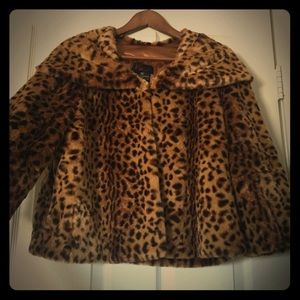 Leopard Faux Fur Shawl Wrap pin up inspired