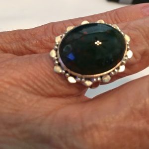 Bloodstone Sterling ring