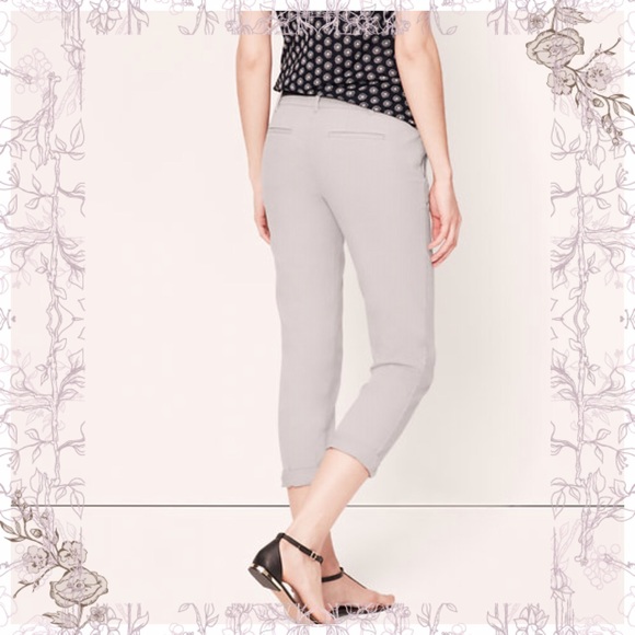 Crop Pants from Loft. Size 2 charcoal grey