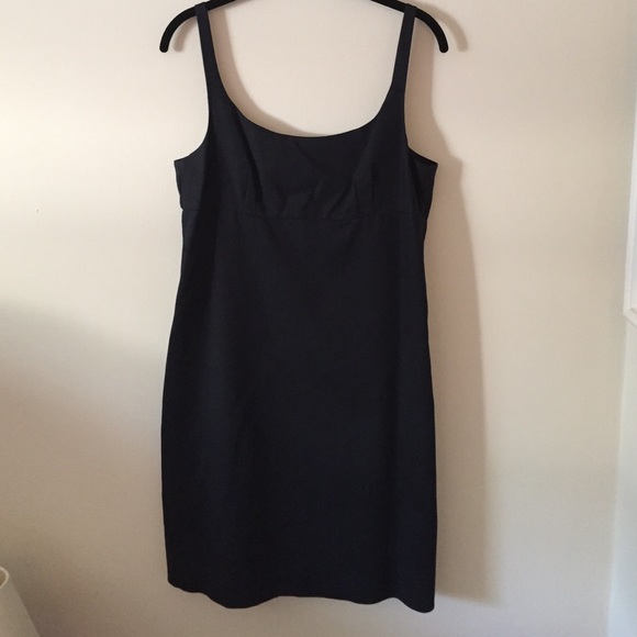 J.Crew black cotton empire waist dress