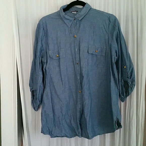 Denim polo shirt (size 1XL but fits a Large)