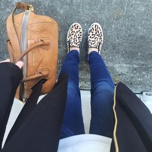 Calf Hair Cheetah Print Slip On