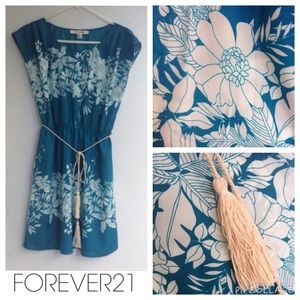 Teal floral dress (Forever 21)