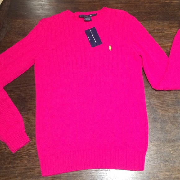 Brand new hot pink Ralph Lauren sweater