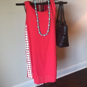 Red dress with side detail